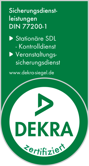 DEKRA Sicherungsdienstleistungen DIN 77200-1: Stationäre SDL, Kontrolldienst, Veranstaltungssicherungsdienst